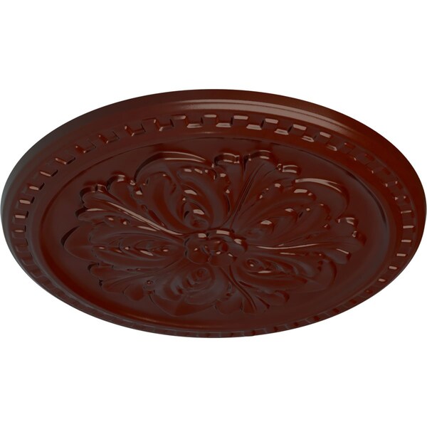 Emeryville Ceiling Medallion, Hand-Painted Brushed Mahogany, 16 7/8OD X 5/8P